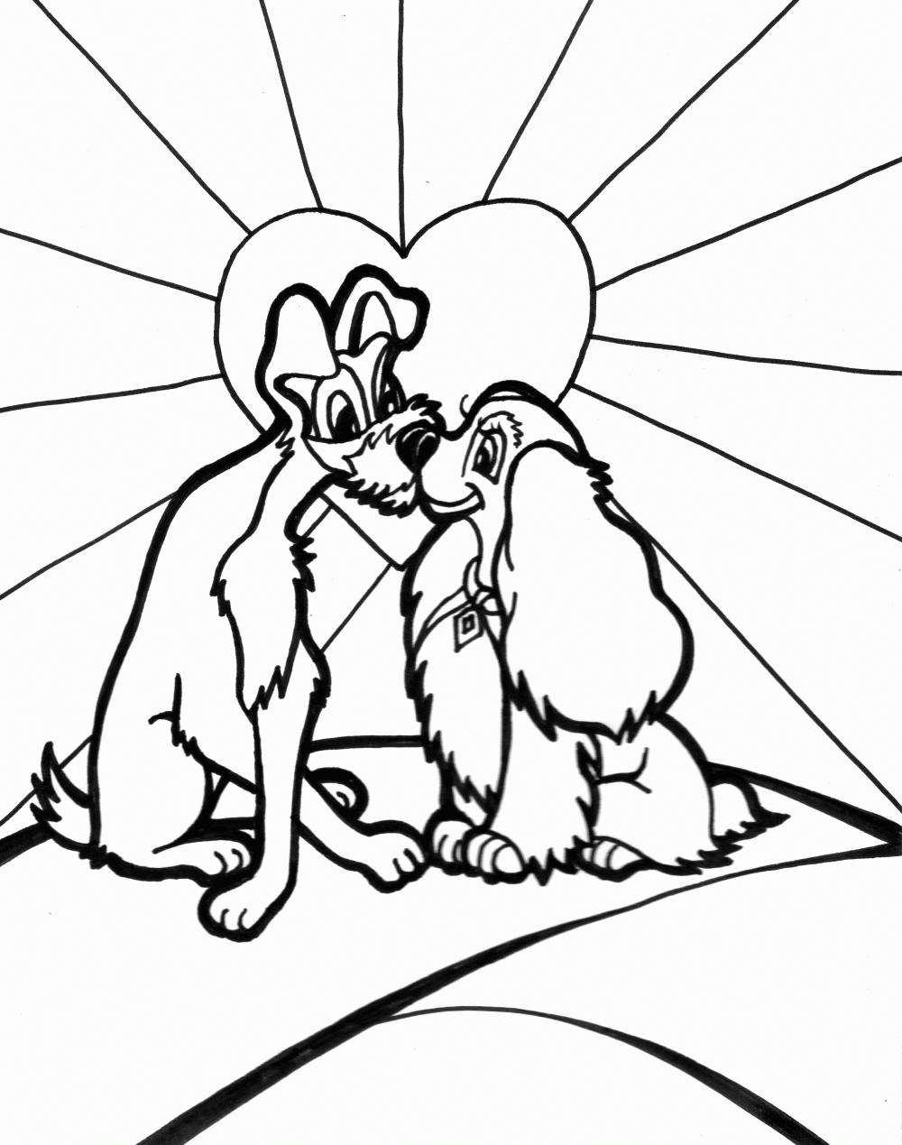Disney Valentine Coloring Pages Free Printable