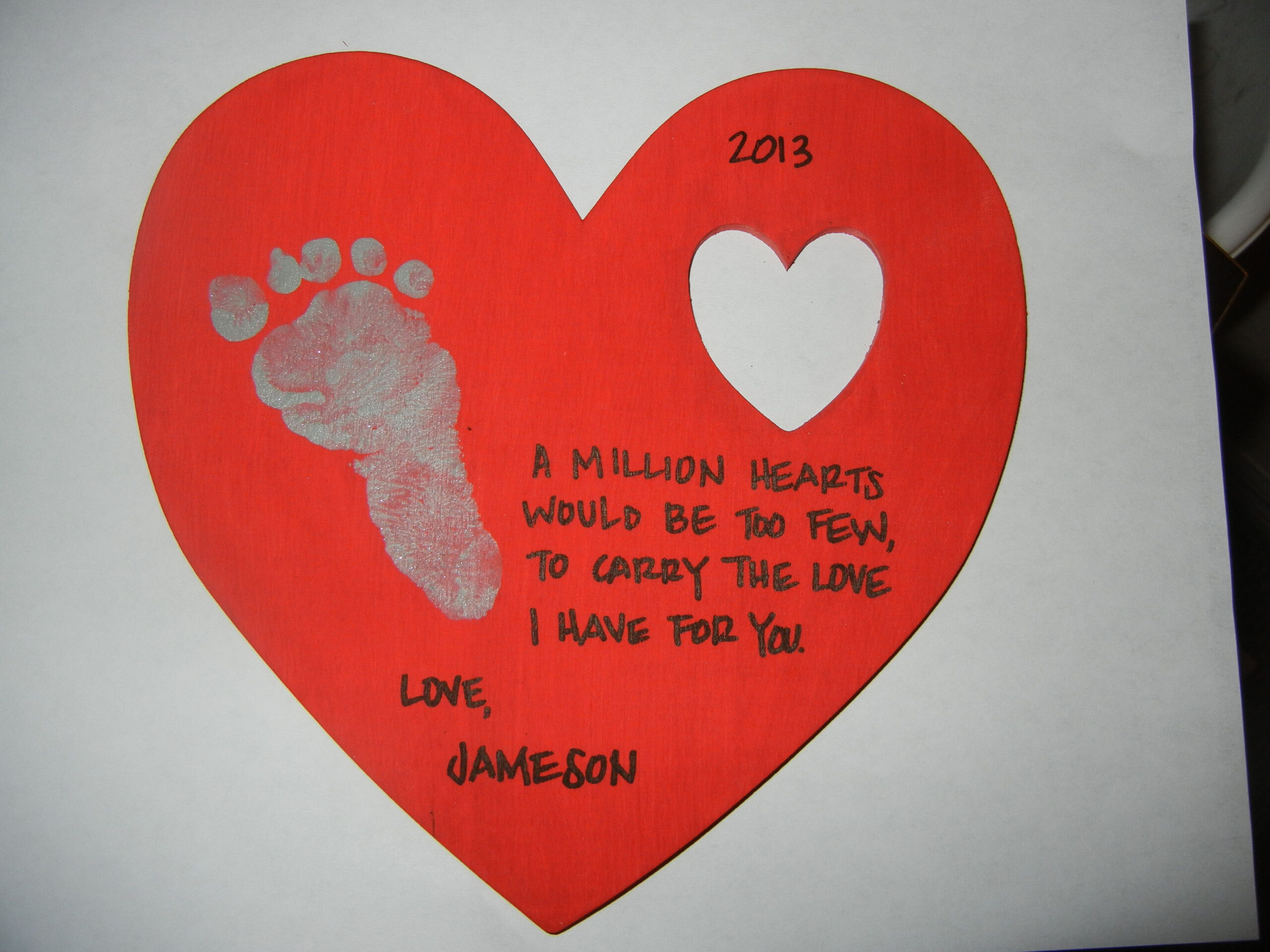 Baby Footprint Poem Printables Valentines Day