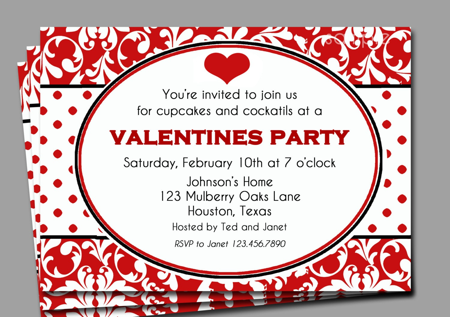 Free Printable Valentine Party Invitations