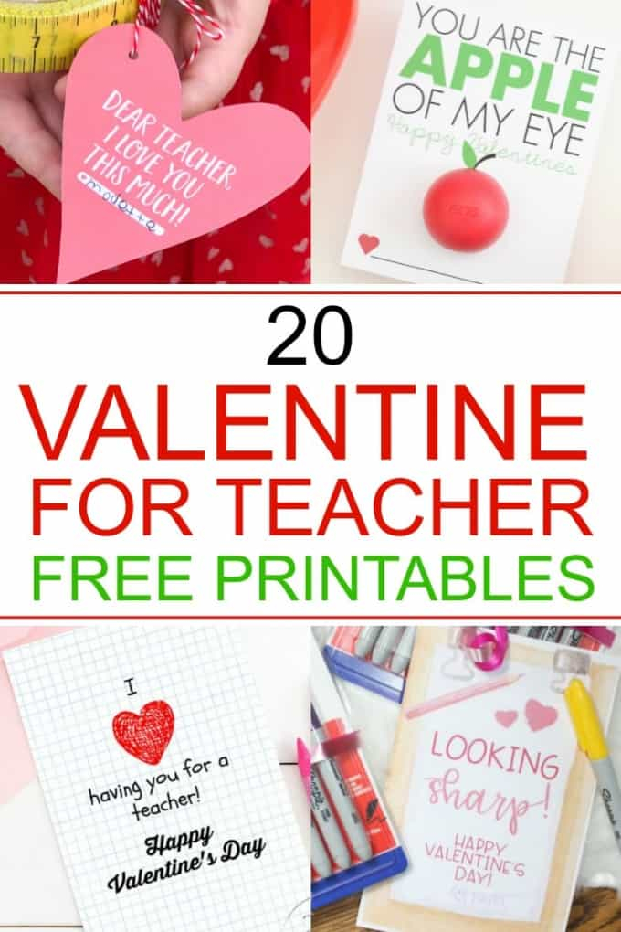 Printable Valentines Card For Teacher
