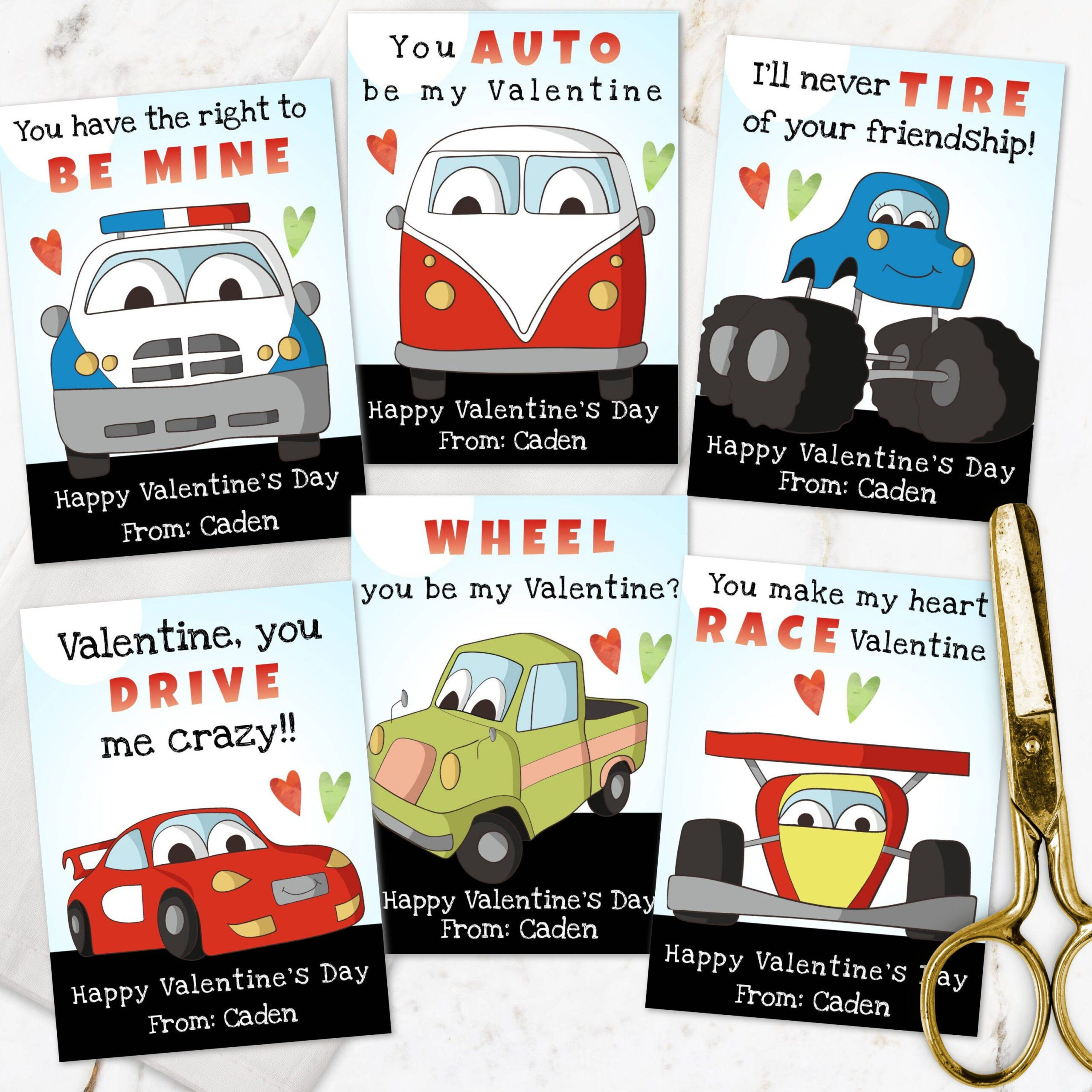 Cars 3 Printable Valentines Cards