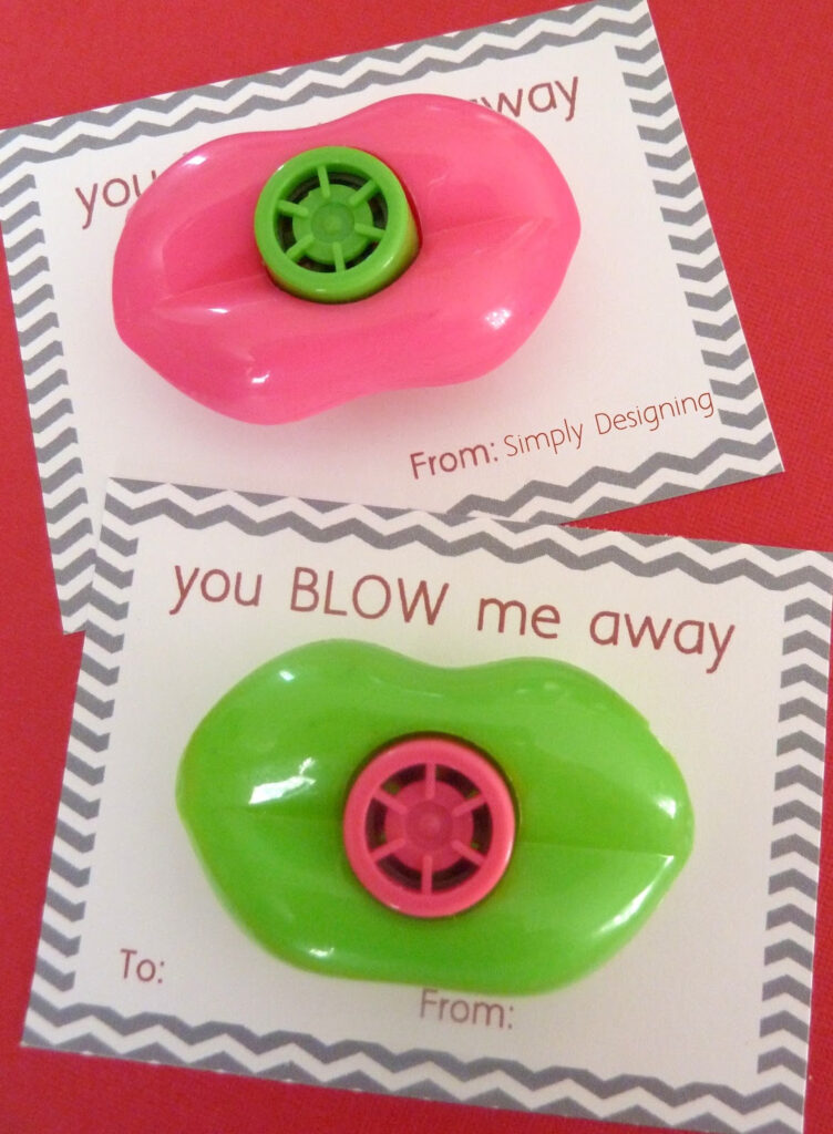 Blow Me Away Valentine Printable