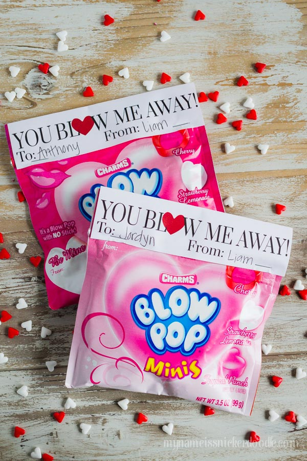 Free Printable Blow Pop Valentines