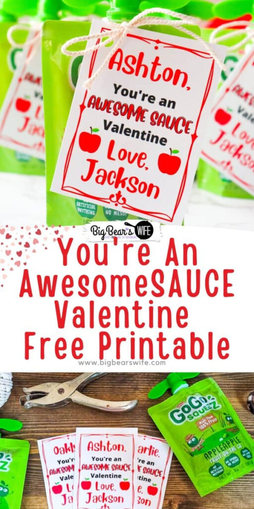 Awesome Sauce Valentine Printable Pinterest
