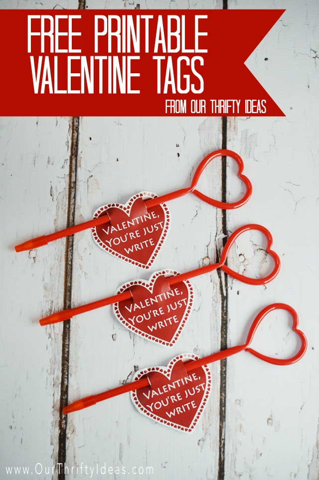 You're Just Write Valentine Printable
