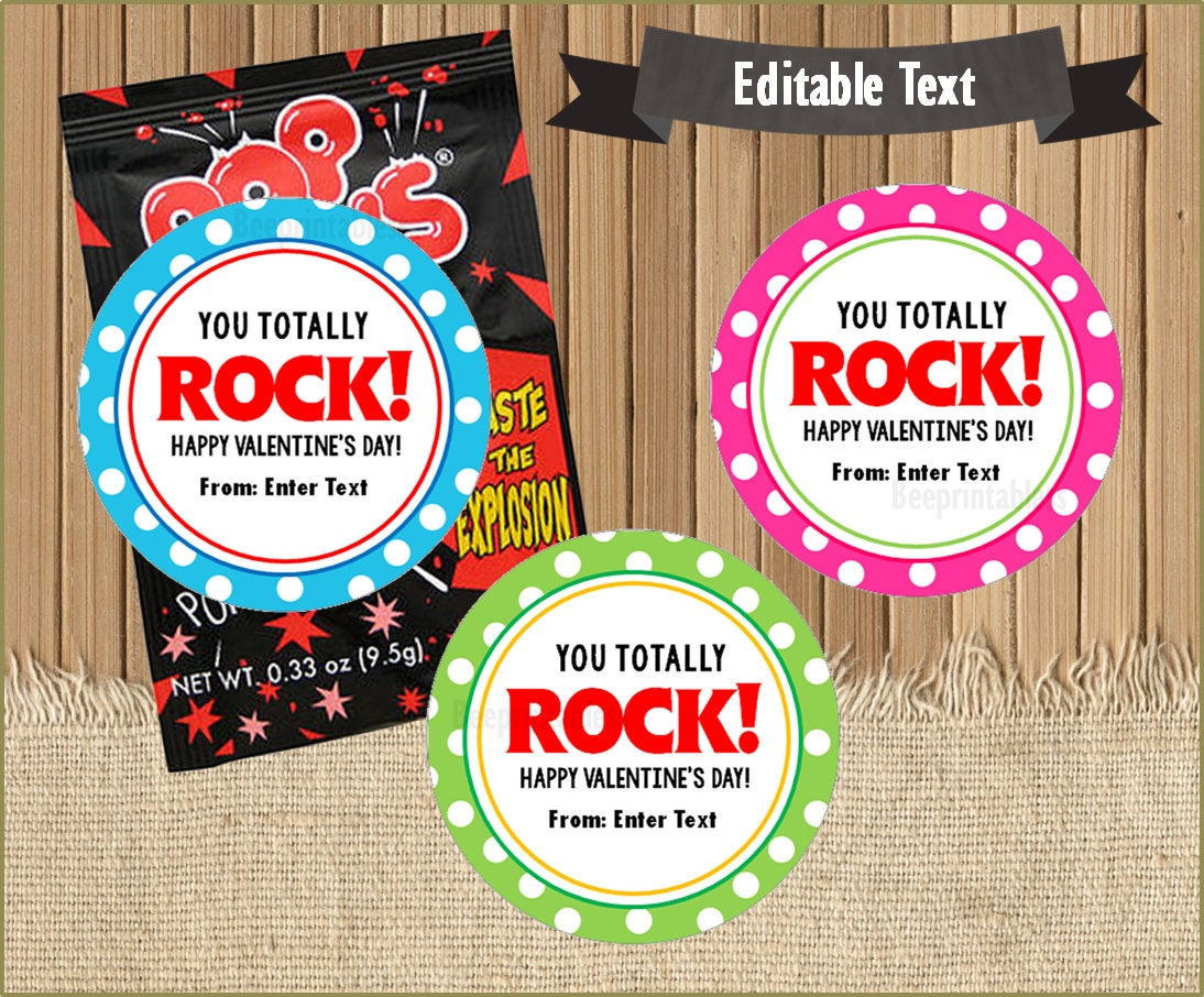 Pop Rocks Valentine Printable